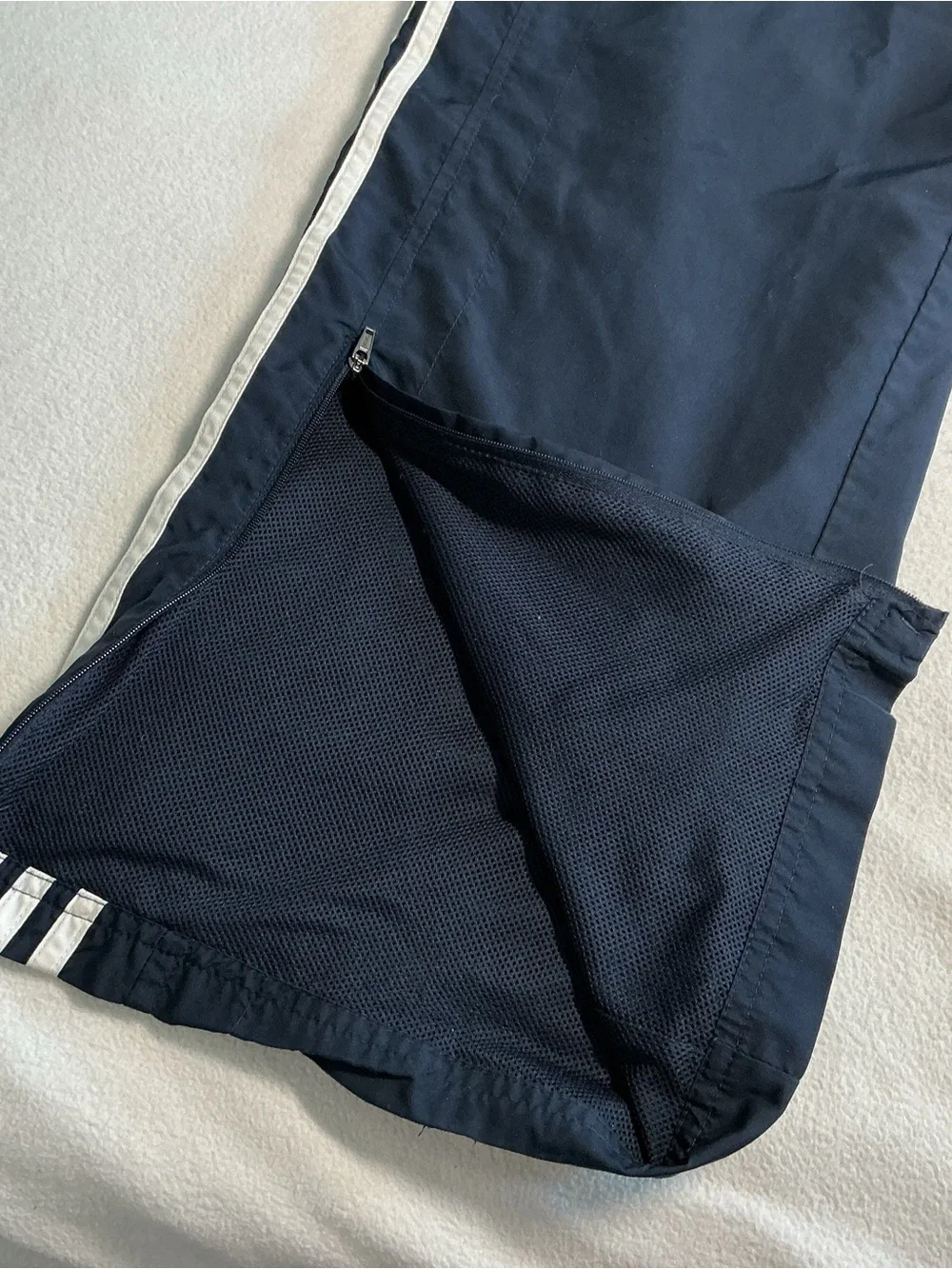adidas Men's Clima365 Track Pants Navy Blue 3-Stripe Mesh Lined large